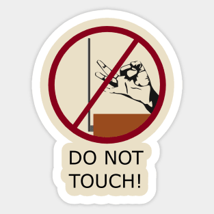 Theremin T Shirt. Do not touch! Sticker